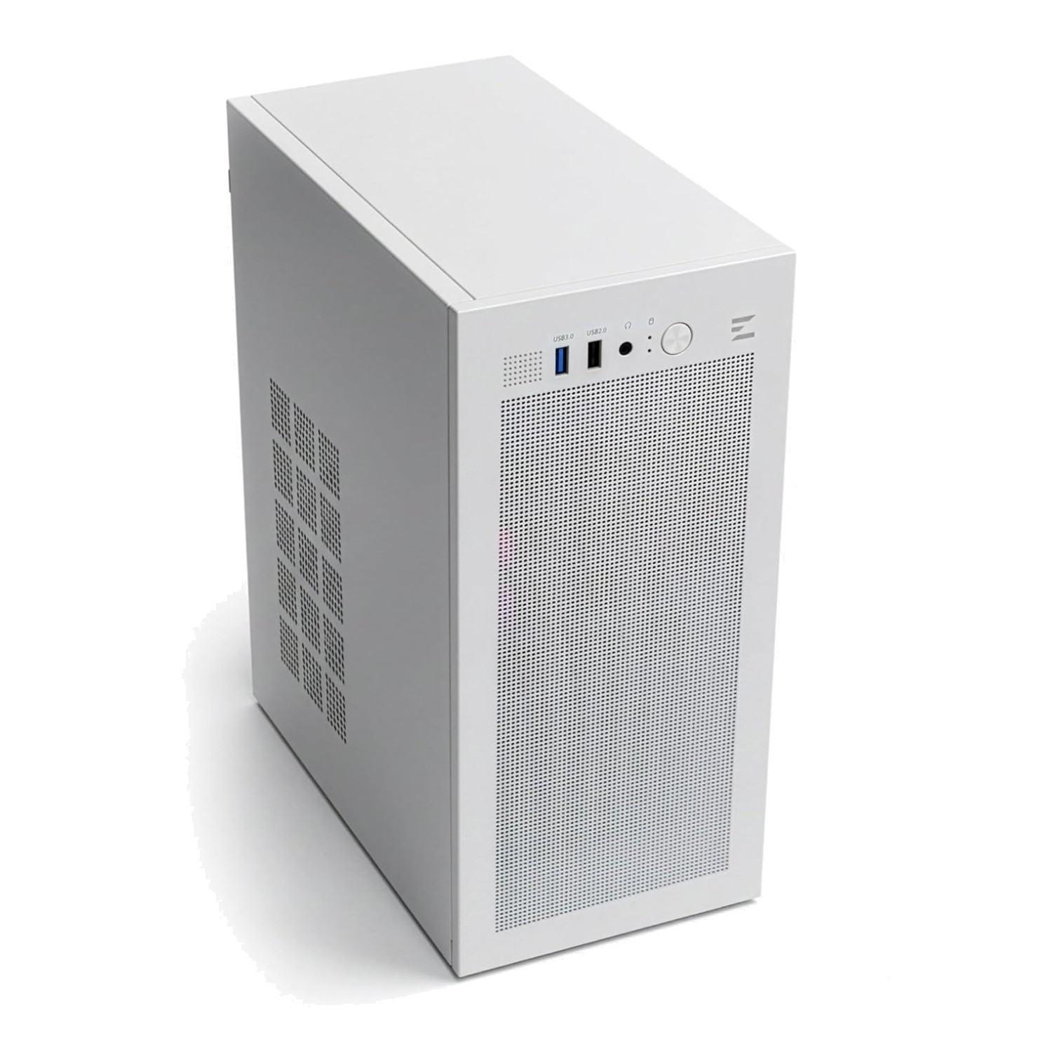 Sleek Mini Tower Case for Micro-ATX and Mini-ITX - White-~