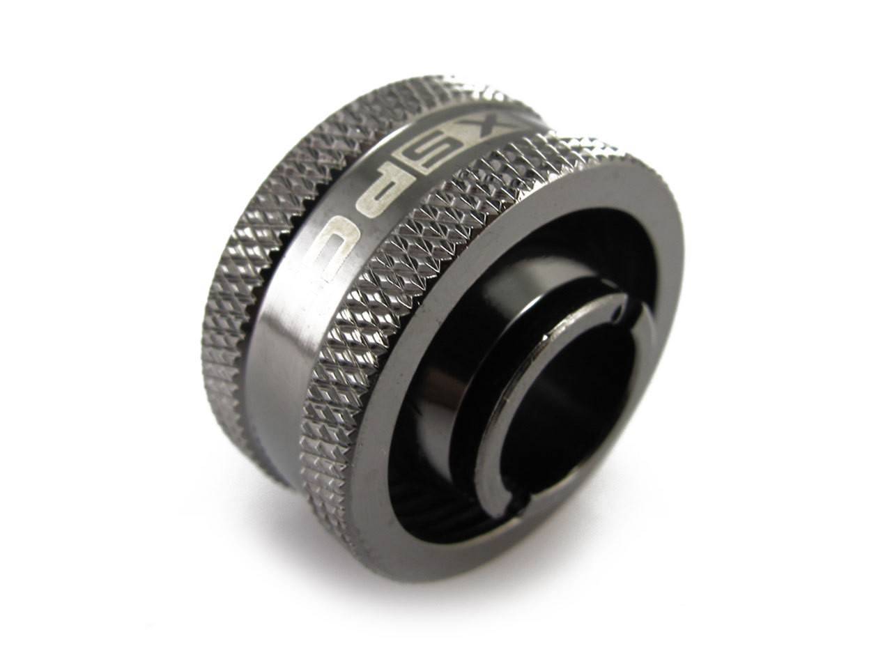 XSPC 1/2" x 3/4" Compression V2 Fitting, Black Chrome with G1/4" Threads