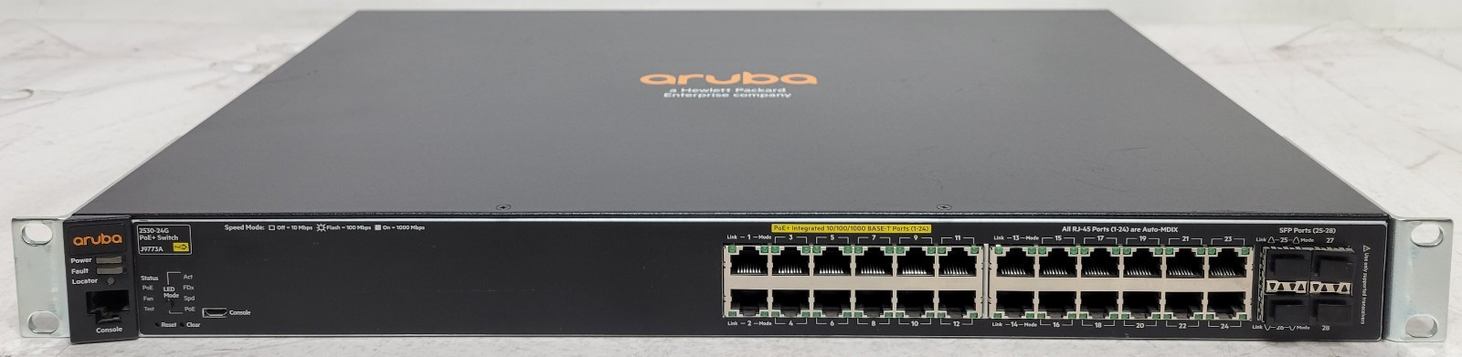 HPE Aruba 2530-24G PoE+  24 Port Manged Giagbit Ethernet Switch 4xSFP J9773A