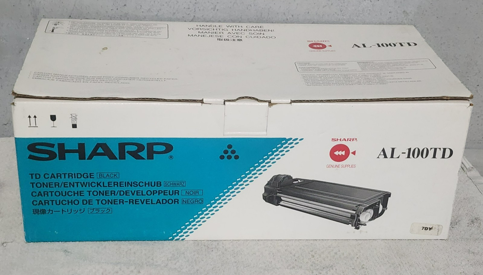 Sharp AL-110TD Black Toner Developer Cartridge Genuine New Sealed Box