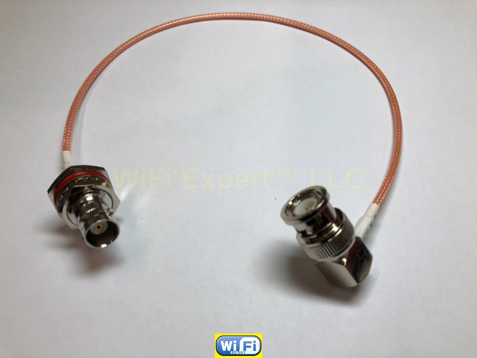 12 inch BNC Male ANGLE to BNC Female BIG Bulkhead RG316 RF Coax Cable Adapter US
