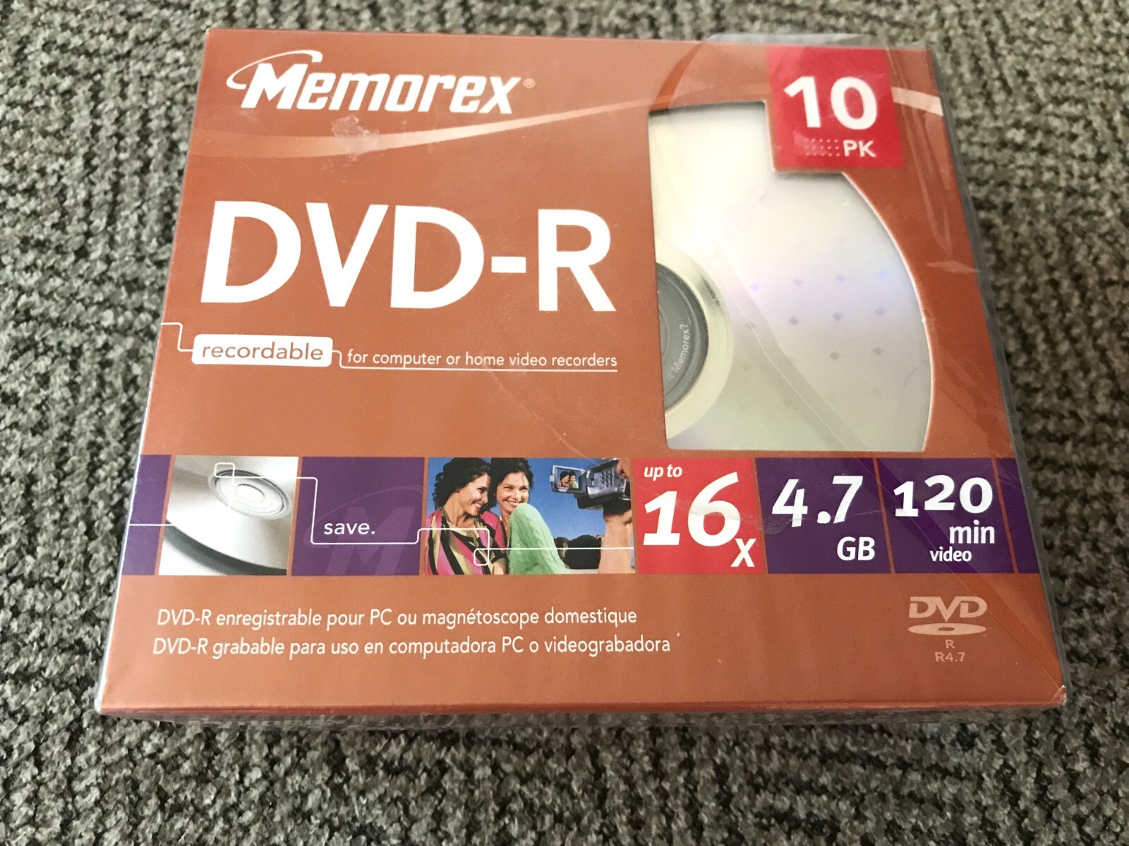 Memorex DVD-R Recordable Computer Home Video Recorder Discs 10 Pack Unopened Box