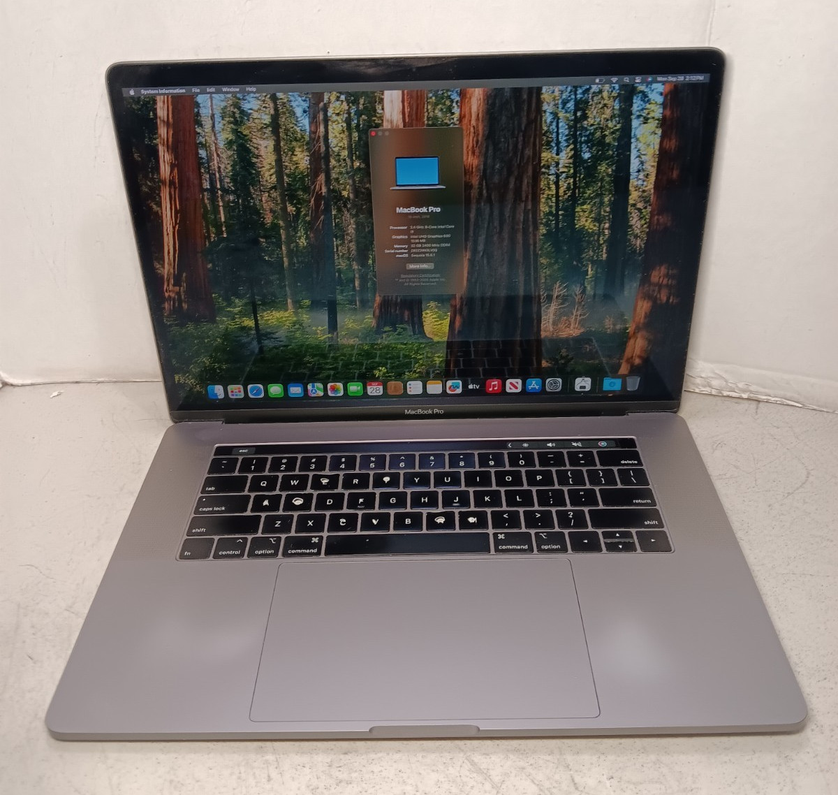 2019 Apple MacBook Pro 15-inch I9 2.4GHz 32GB RAM 1TB SSD AMD Pro 555X READ #69