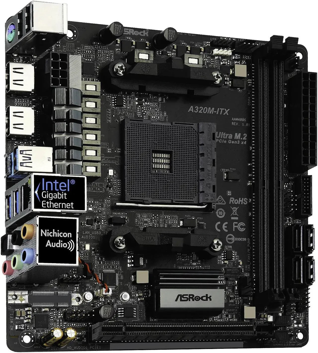 ASRock A320M-ITX AM4 AMD Promontory A320 USB 3.1 HDMI Mini ITX AMD Motherboard