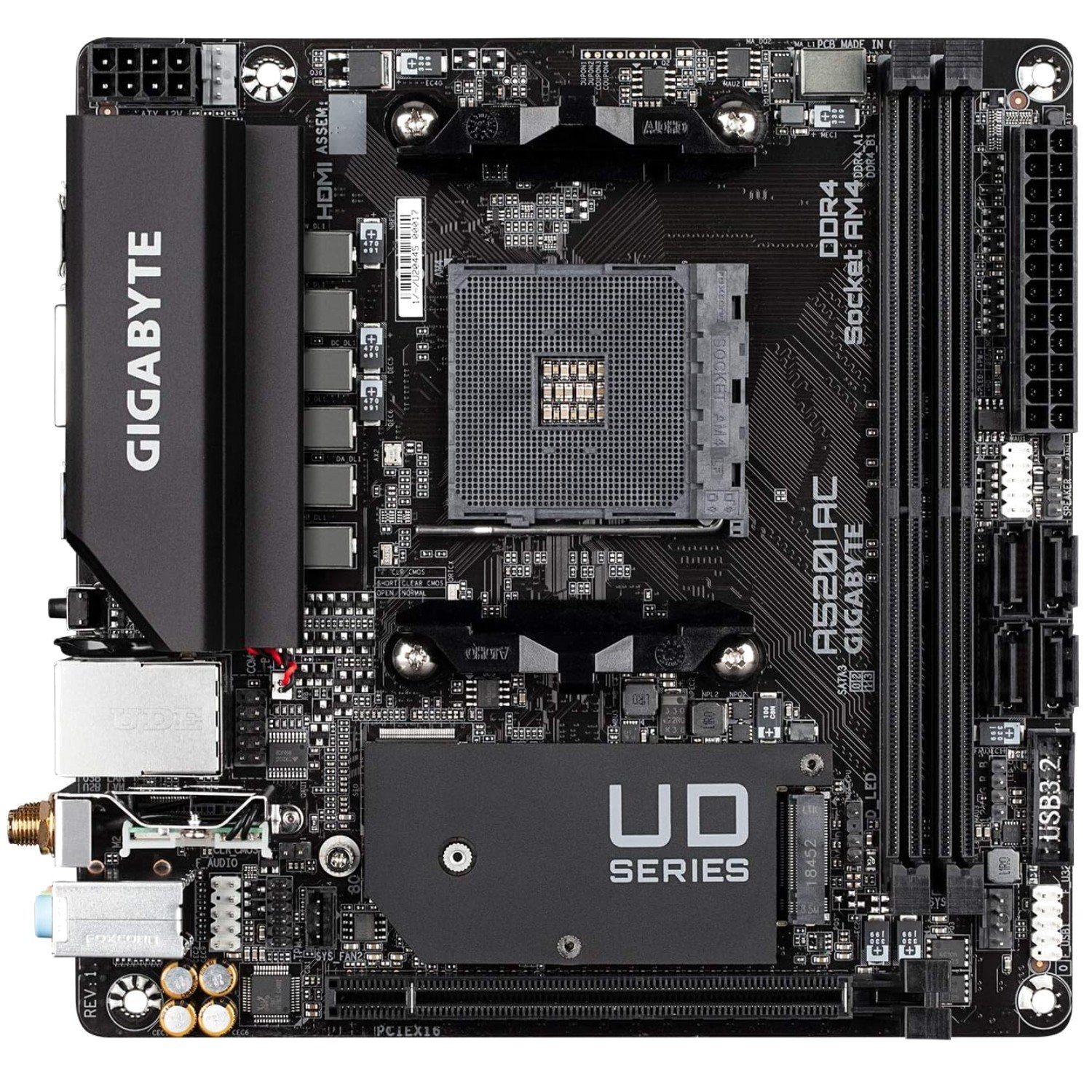 AMD Ryzen AM4 Mini-ITX, Intel WiFi+Bluetooth Motherboard-/-