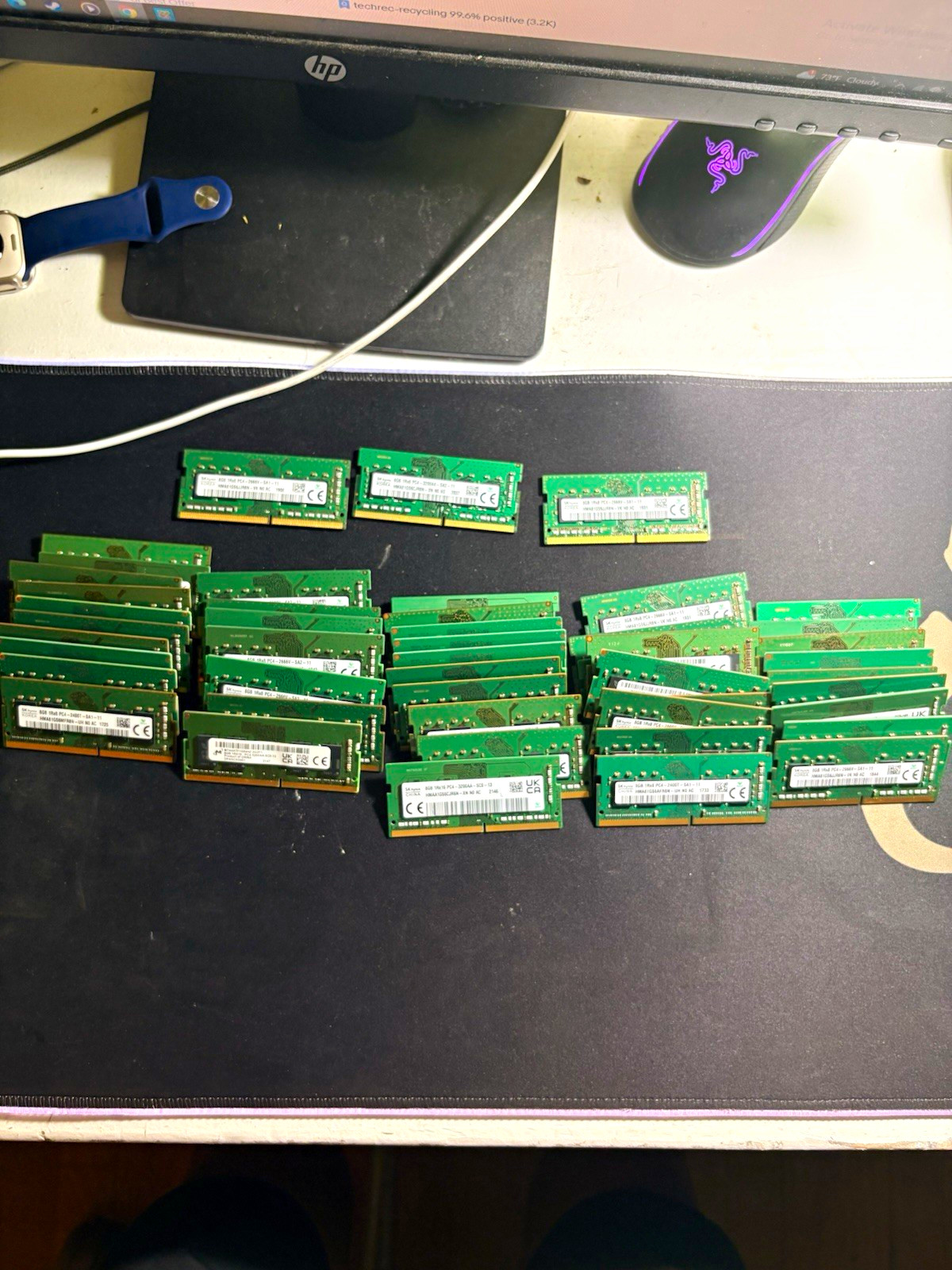 Lot of 53x -8gb DDR4 RAM Memory mixed brands skyhinx&micron