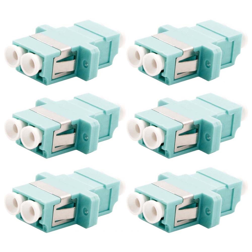 6x LC/UPC Fiber Optic Multimode Duplex Optical Coupler Adapter Cable Connector