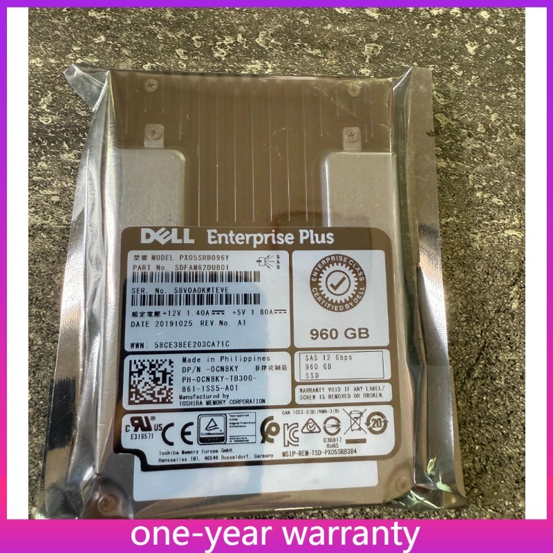 0CN8KY CN8KY Dell Compellent PX05SRB096Y 960GB RI SAS 2.5" SSD 14/15/16G KIT New