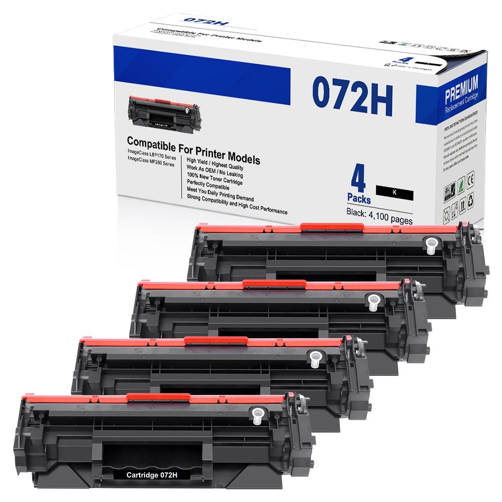 4PACK CRG072H Toner Cartridge For Canon CRG072H MF280 MF284dw MF287dw LBP172dw