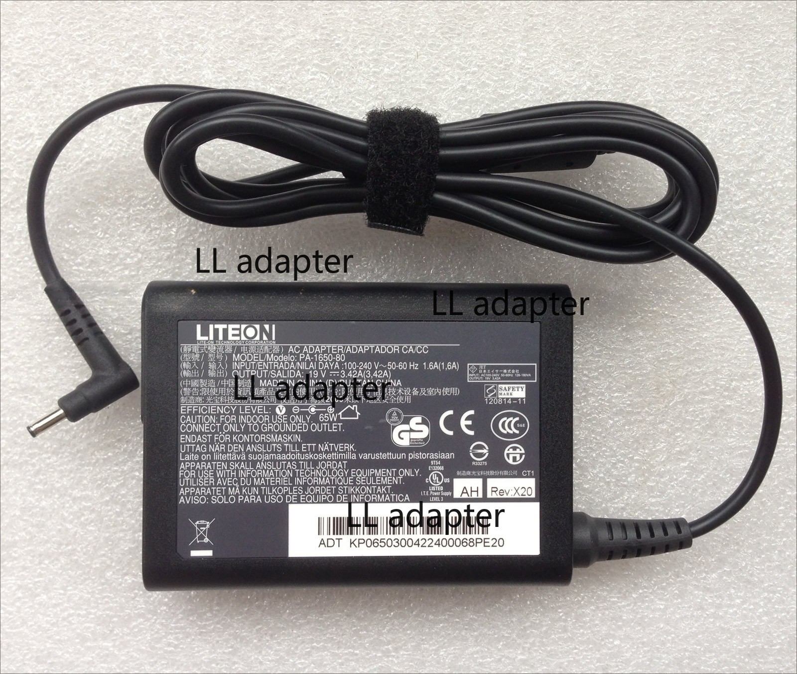 Original OEM Liteon Acer 65W Cord/Charge Chromebook 15 CB3-532-C47C,CB3-532-C7AR