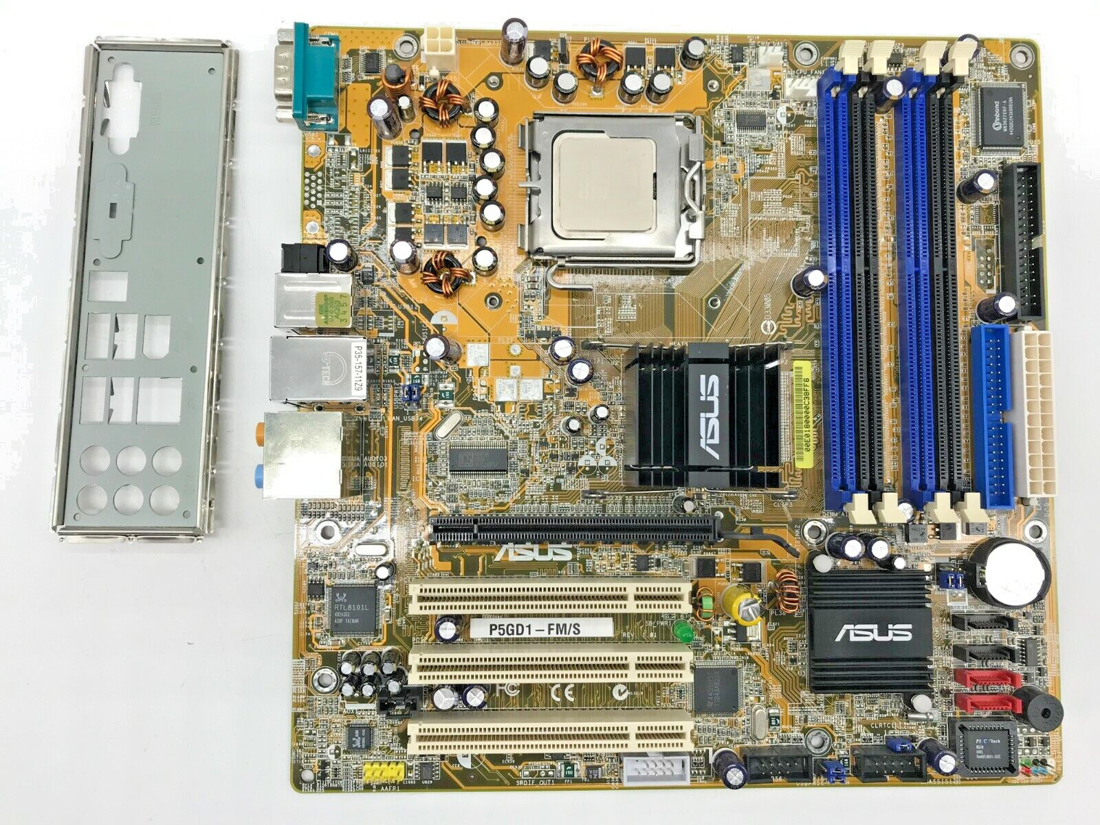 ASUS P5GD1-FM/S Rev: 1.01 DDR1 - with CPU - mATX Socket 775 - with I/O Shield #M917