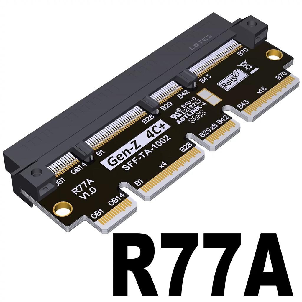ADT-Link PCIe5.0 x16 to Gen-Z 4C+/SFF-TA-1002 EDSFF Adapter Card EDSFF 4C+ Card