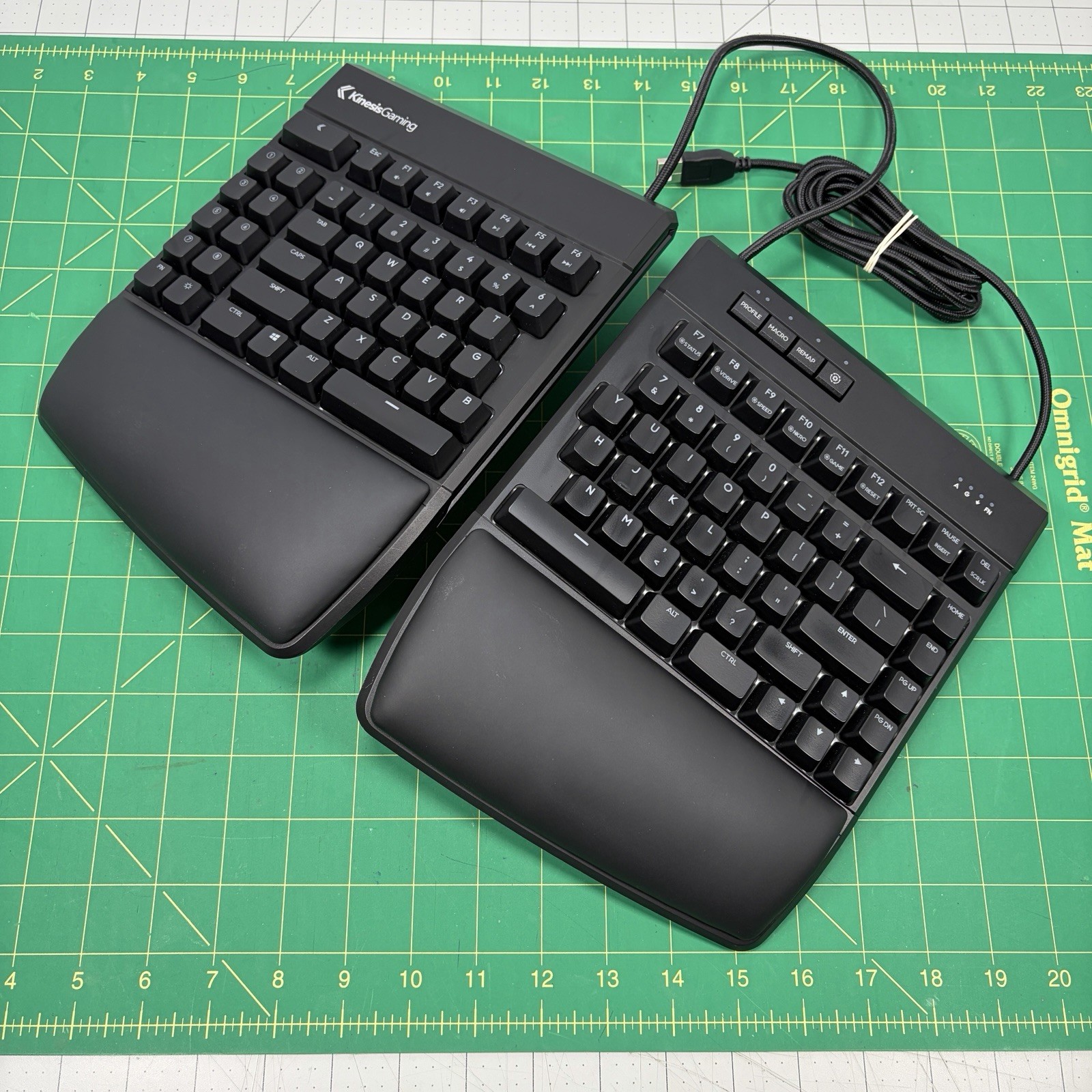 Kinesis Freestyle Edge RGB KB975BLU Blue Switch Split Gaming Keyboard w/Lift Kit