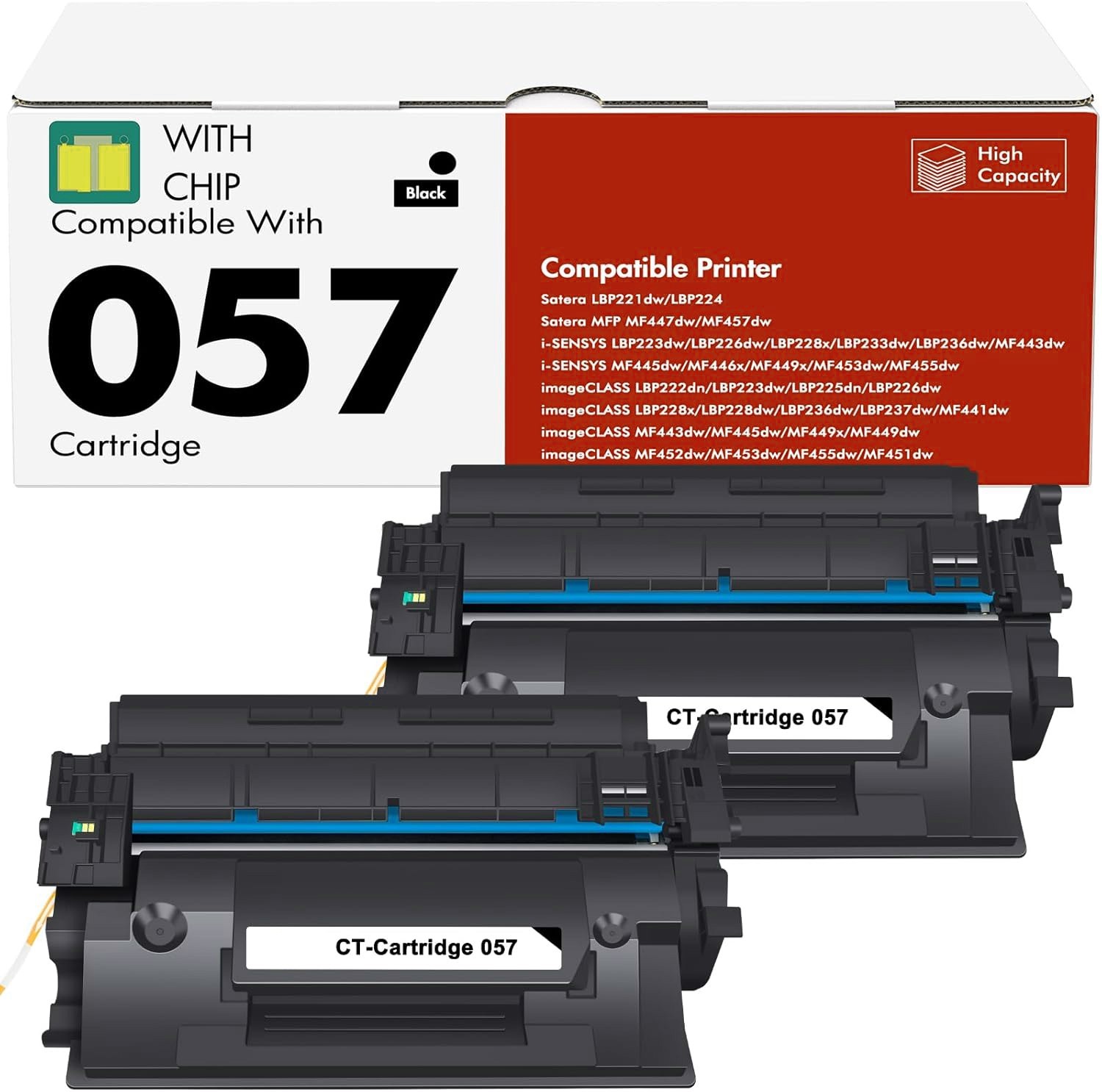 2PK 057 High Yield Toner Cartridge for Canon imageCLASS MF448dw MF449dw LBP226dw