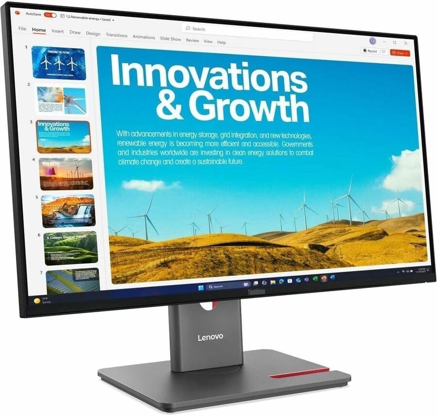 23.8" Lenovo P24QD-40 FullHD 2560x1440 USB-C WebCam Monitor 64B1GAR1US