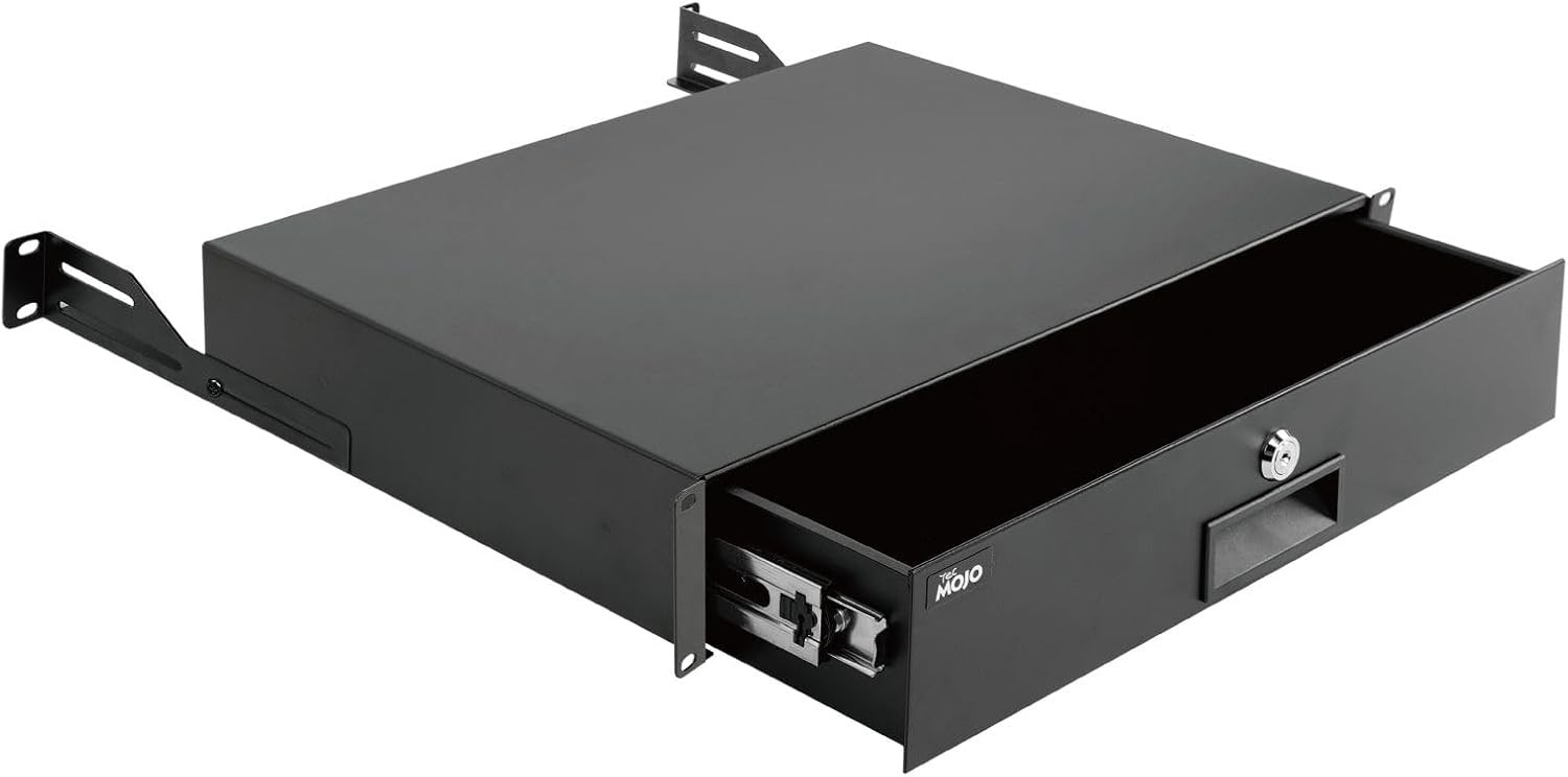 2U Rack Drawer,Rack Mount Drawer for 19in Network Equipment/Server/AV Rack or