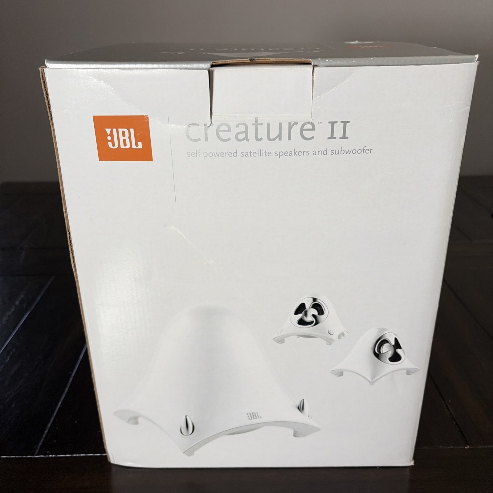 JBL Creature II Self-Powered Satellite and Subwoofer System 3 pieces. Open New