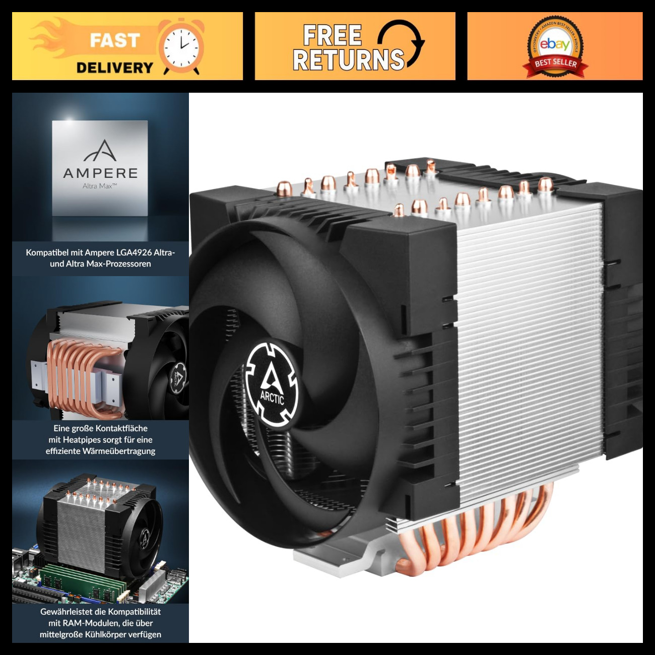 High-Performance 4U Electronic Component Fan for Desktops - Quiet & Efficient Co