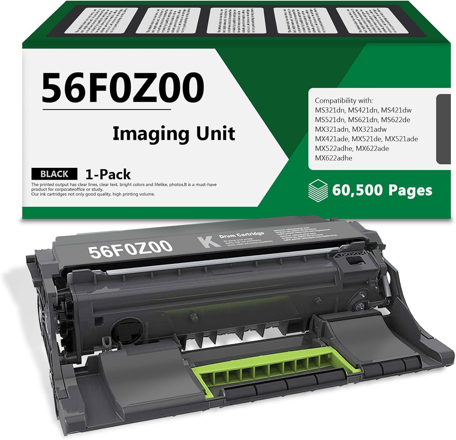 56F0Z00 Black Imaging Unit(1-Pack) - Compatible 56F0Z00 Imaging Unit Replacement