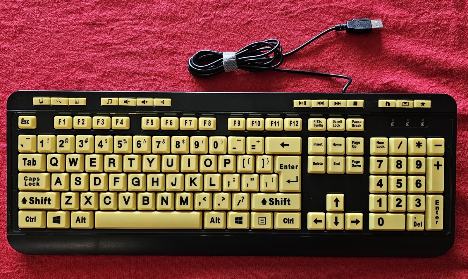 EASY SEE Alesis AKB-132UY USB Keyboard Yellow High Contrast Key High Visual Key