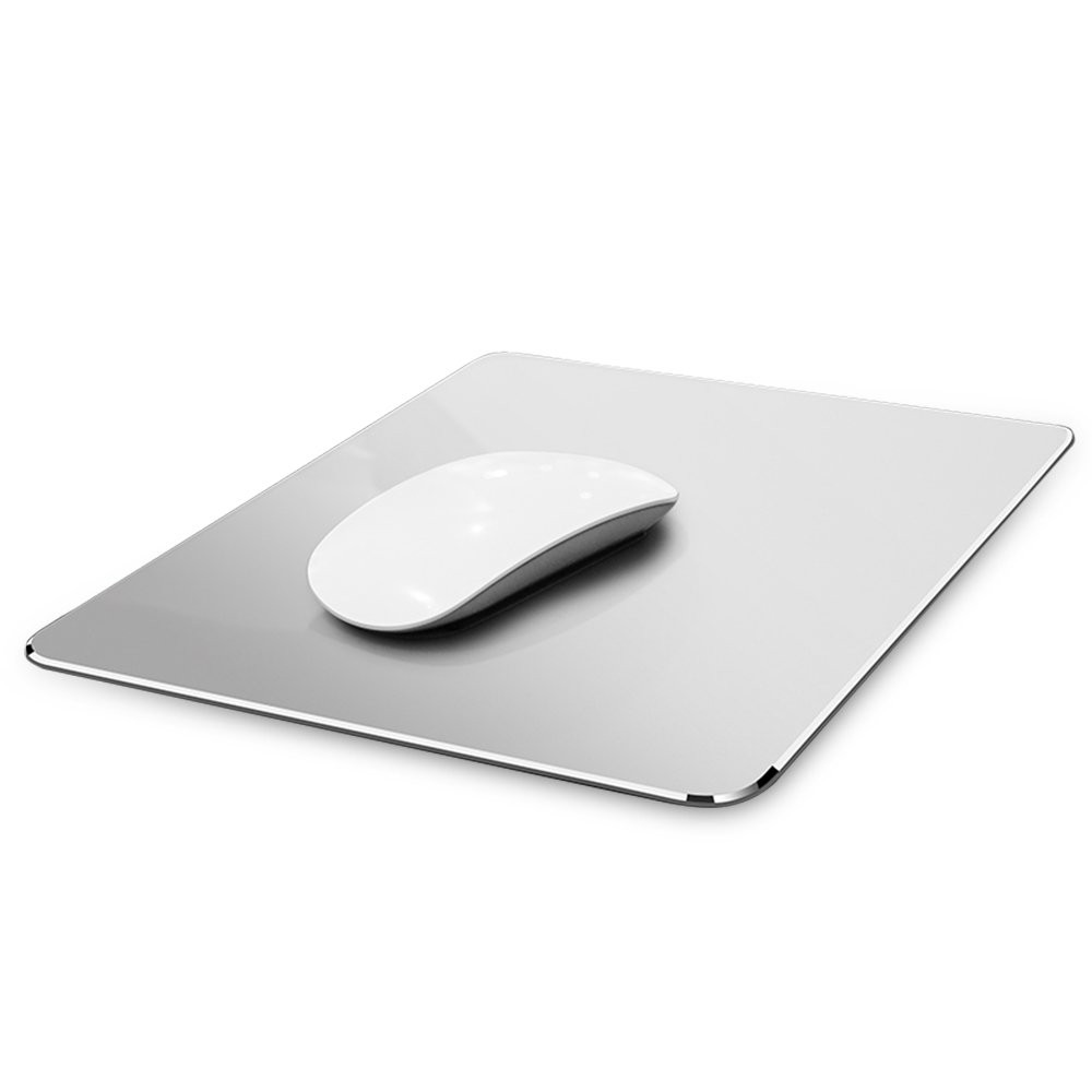 Stylish Double Sided Aluminum Mouse Pad with Waterproof PU Leather Surface