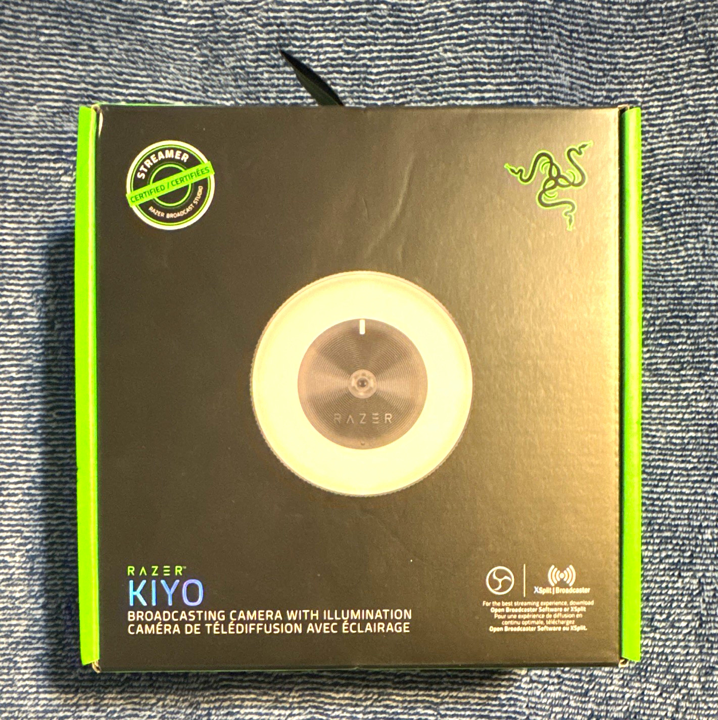Razer Kiyo 1080p Webcam 60fps Ring Light Clip-On USB 2.0 Black