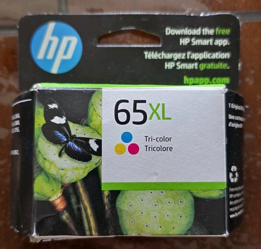 Jan/2026+ HP 65XL Tri-Color Ink Cartridge Genuine Original