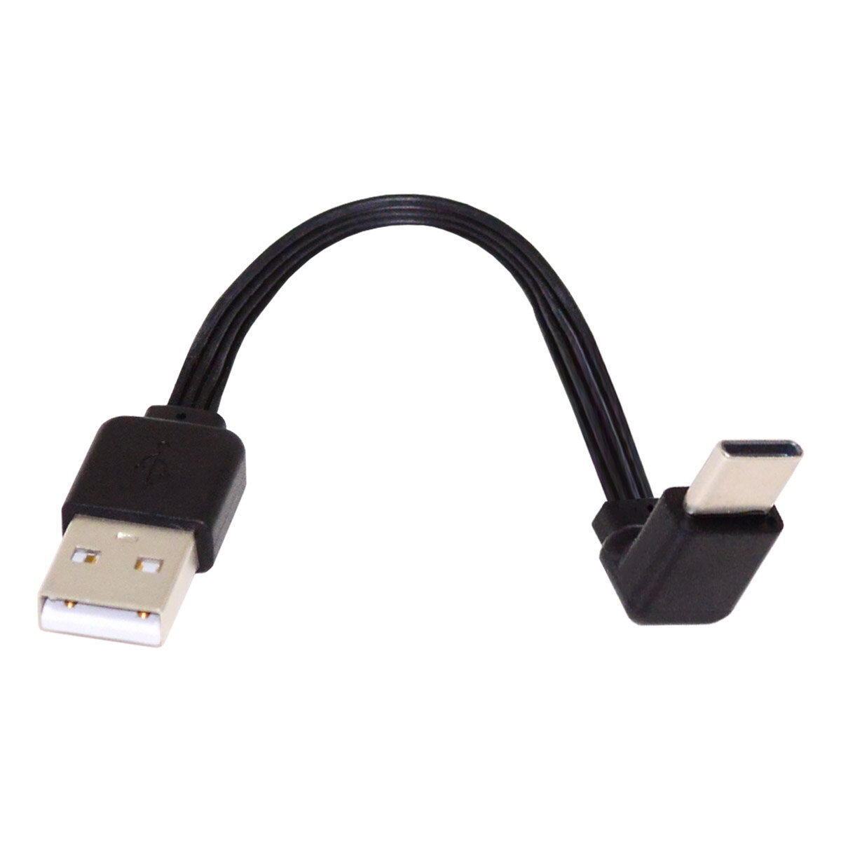 NFHK USB 2.0 Type-A Male to USB-C Type-C Up Down Angled 90 Degree Data Cable