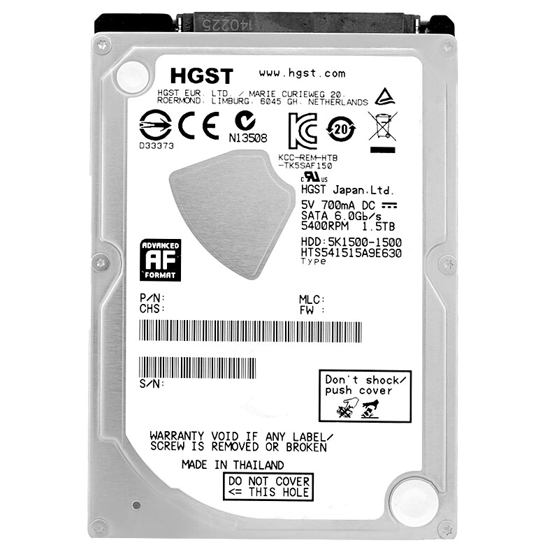 Hgst Hts541515a9e630 1.5 Tb Sata Iii 5400 Rpm 32mb Cache 2.5''