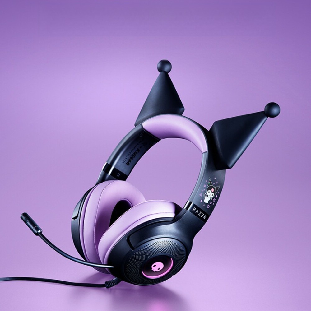 Razer Kraken Kitty Wired Headset KuromiEdition—Chroma RGB THX Spatial Audio