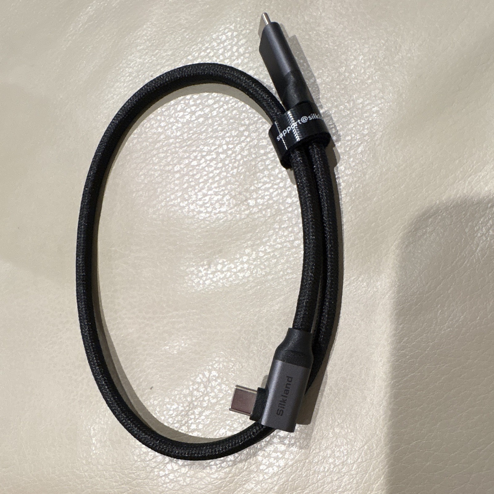 Silkland USB-C to USB-C Braided Cable, Black, Universal, Less Than 10ft