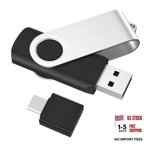 Flash Drive with Type C Adater, USB 2.0 Thumb Drive 128GB 1 Piece