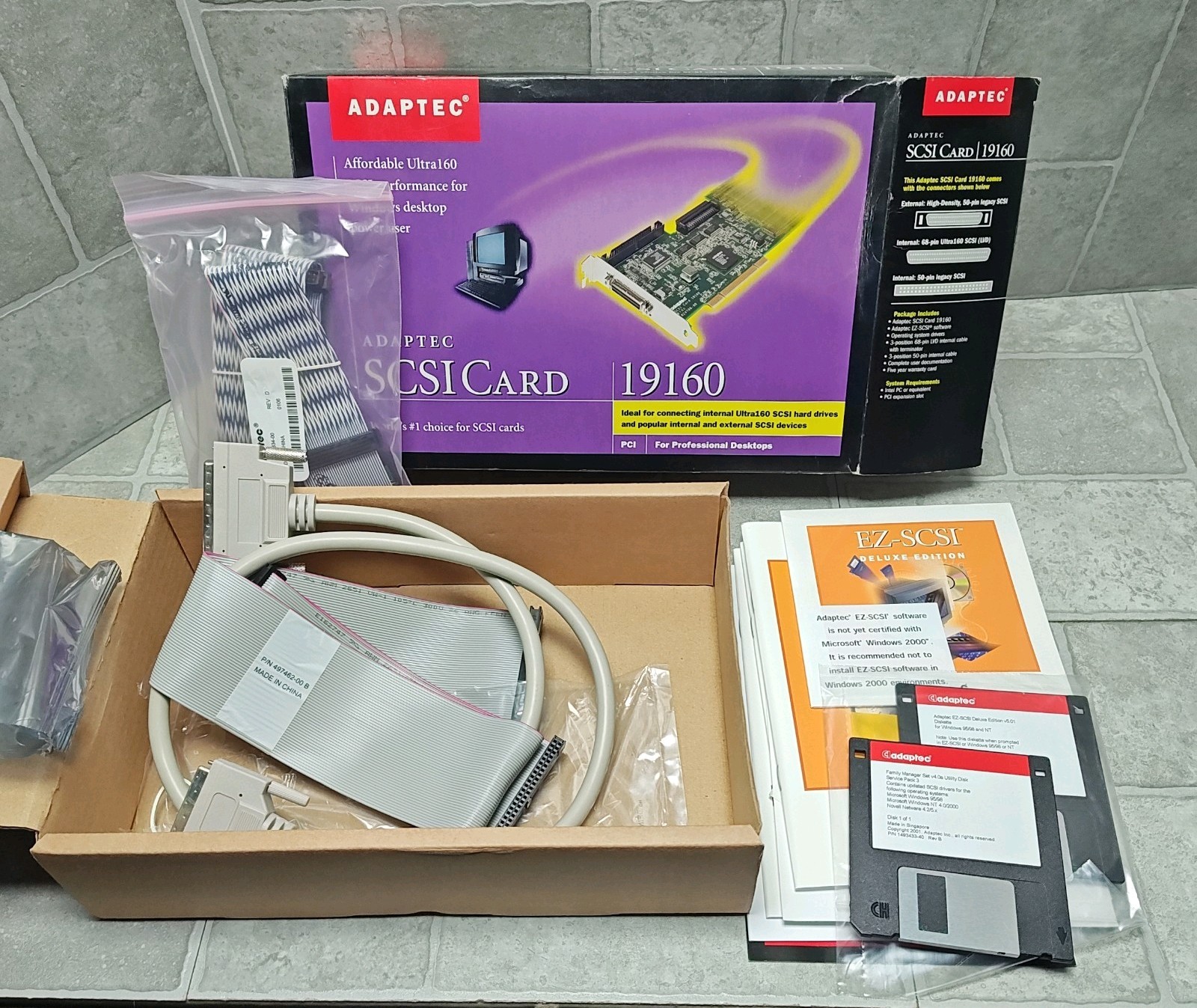 OPEN w/ BOX Adaptec PCI Controller ASC-19160  SCSI Adapter NO CARD