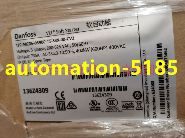 Danfoss Soft Starter 136Z4309 MCD6-0590C-T5-S3X-00-CV2 400KW Brand new