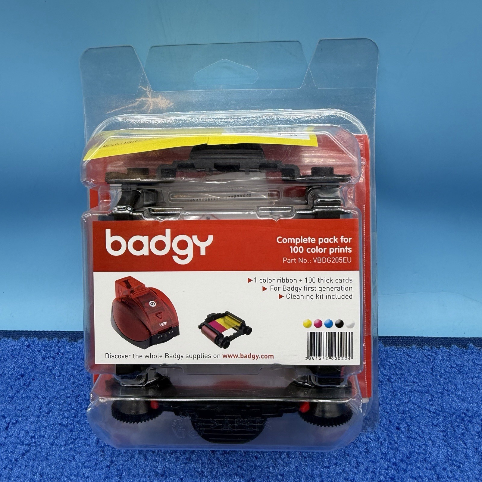 Evolis Badgy VBDG205EU  Ribbon Color YMCBk +100 PVC