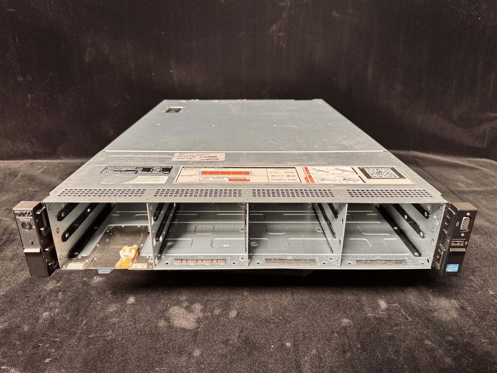 DELL POWEREDGE R720xd 12LFF 2x 10 CORE E5-2670v2 2.5GHz 32GB RAM H310 NO HDD