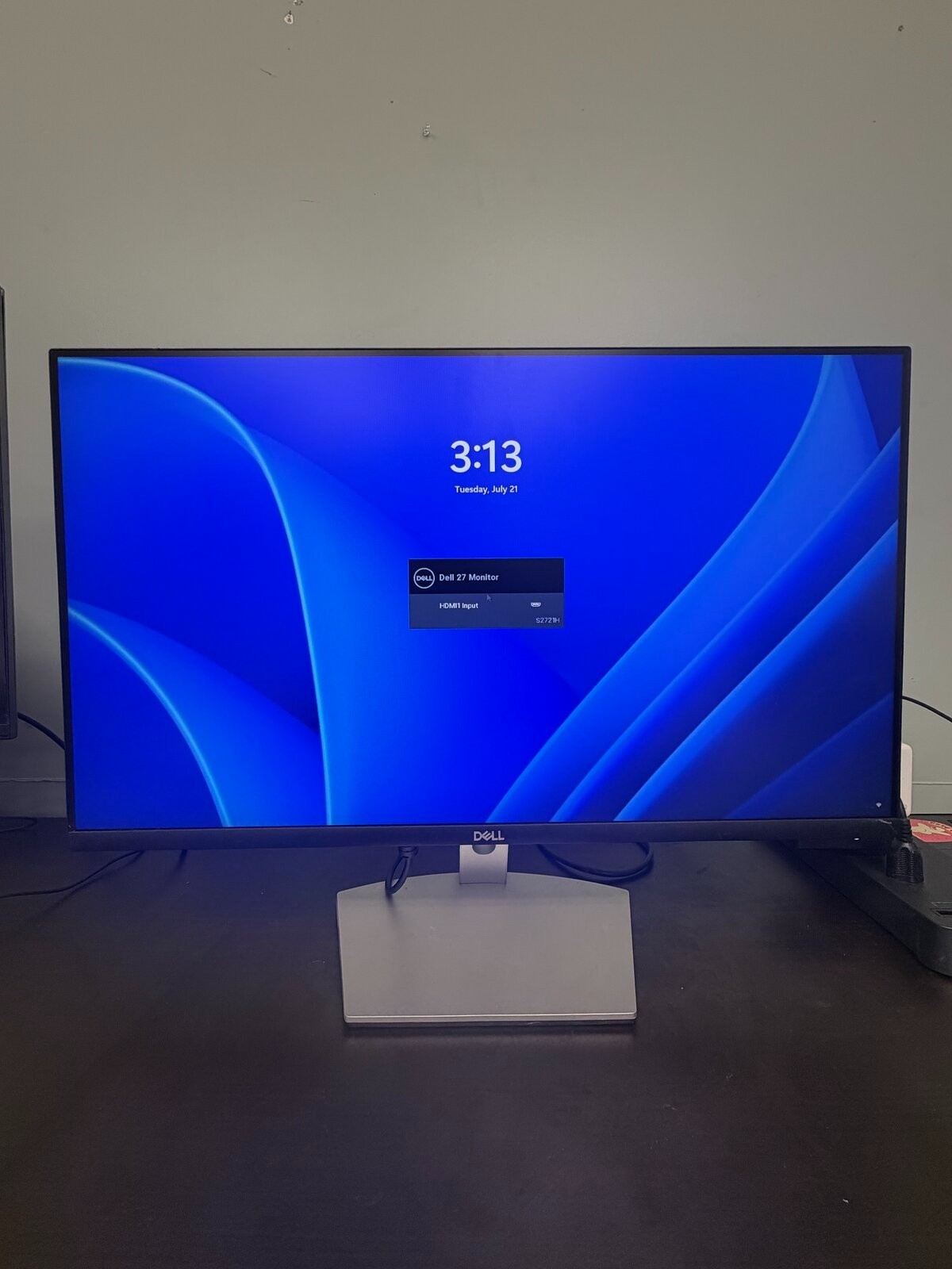 Dell S2721H 27" Full HD 1080p IPS Monitor HDMI Built-in Speakers White Tested