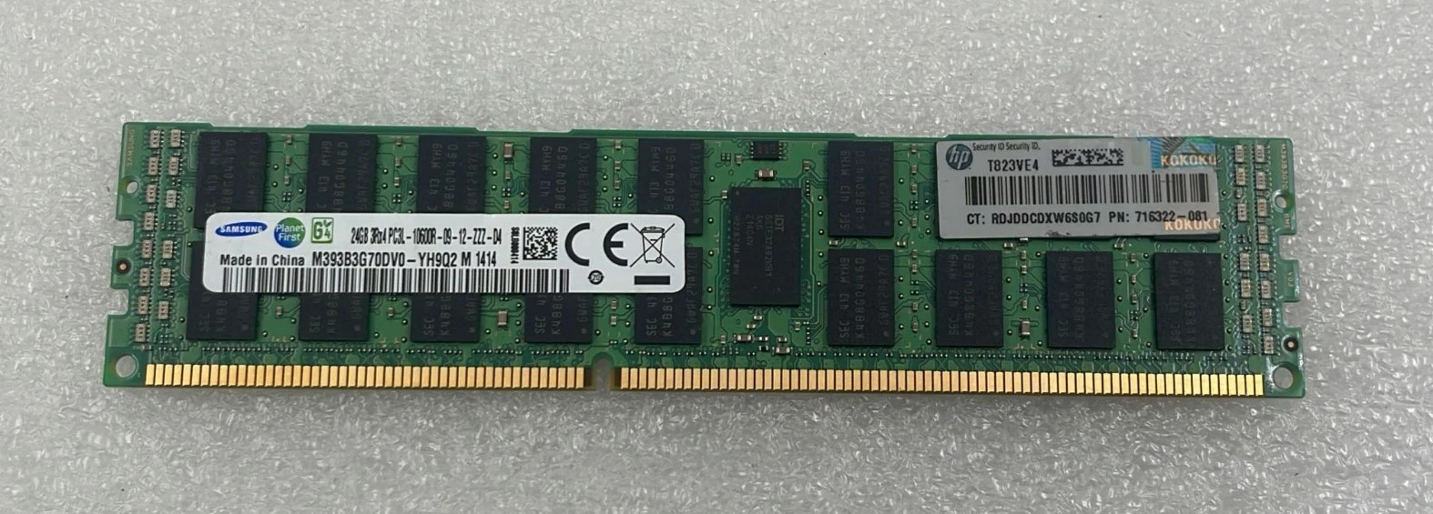 SAMSUNG 24GB 3Rx4 PC3L-10600R ECC Server Memory