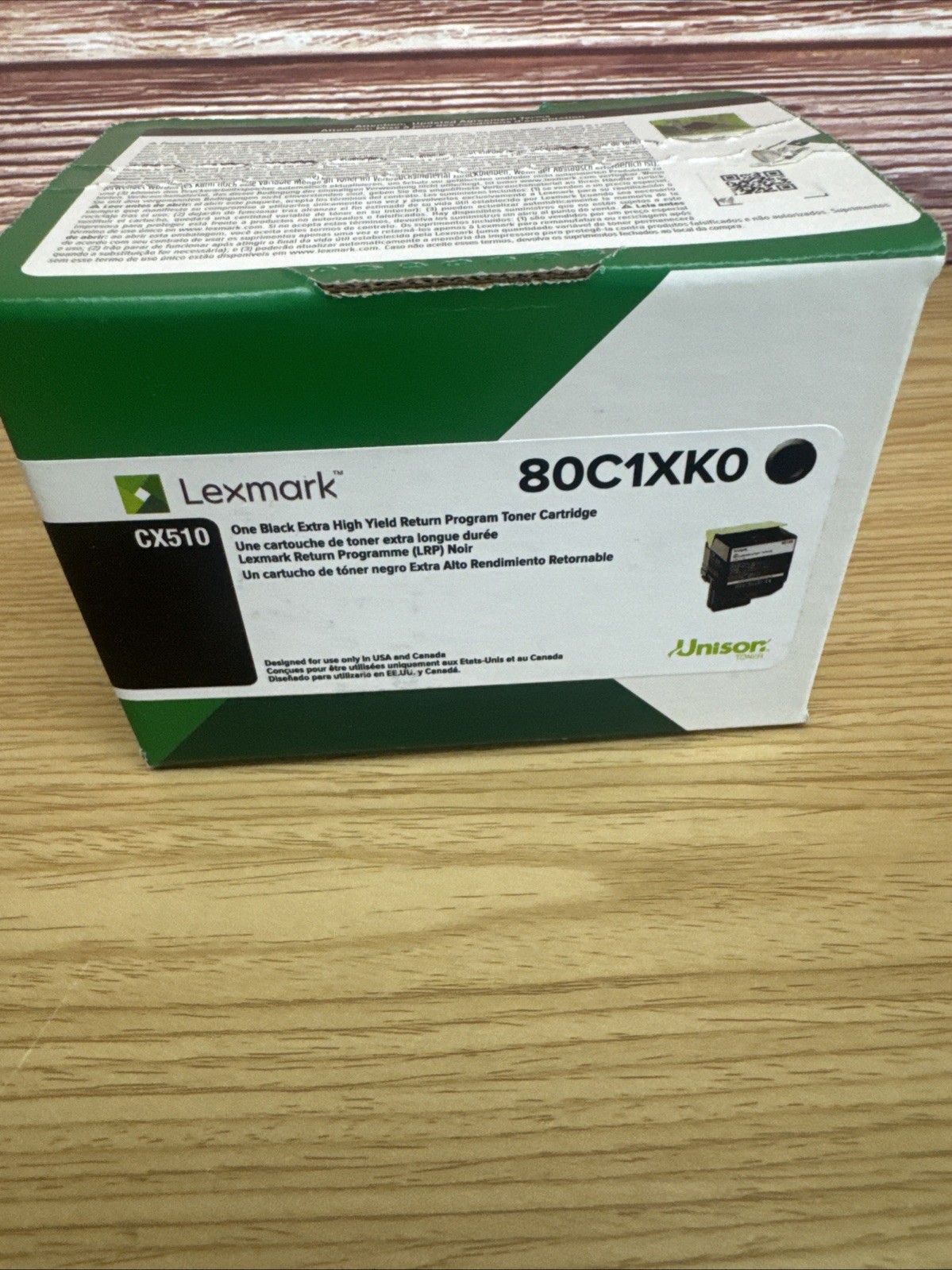 Genuine Lexmark 80C1XK0 Extra High Yield Black Toner for CX510 Return Program