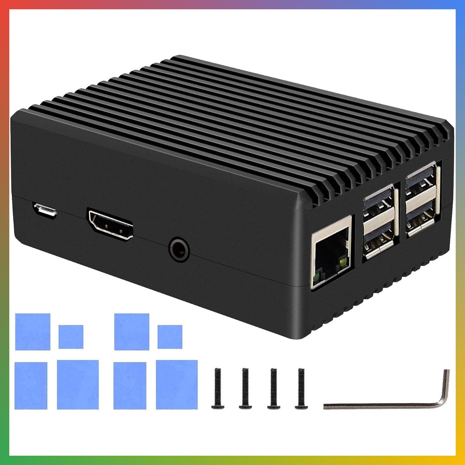 Heavy Duty Aluminum Case for Raspberry Pi 3B 3B Plus Passive Cooling Metal