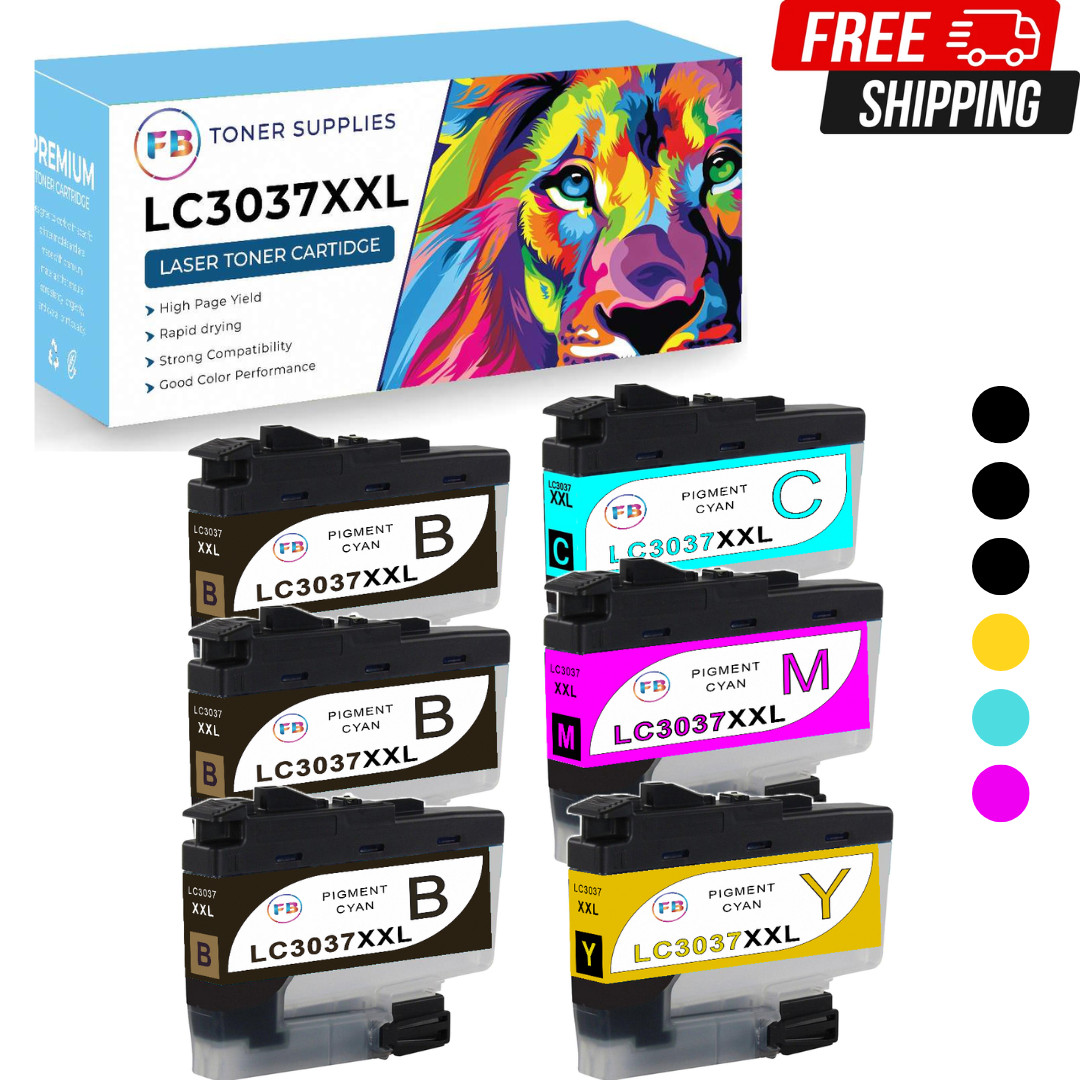 Ink Cartridge for Brother 1 set (3B+1M+1Y+1C) LC3037 LC-3037XXL for MFC-J5845DW
