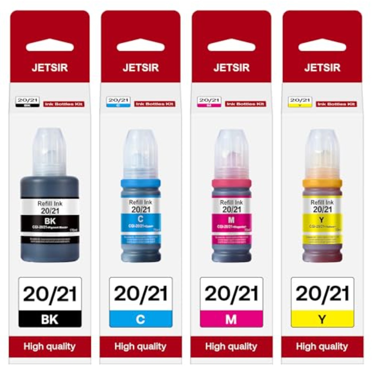 Ink Refill Bottles Kit 4 Pk 170Ml Black 70Ml Color Pigment