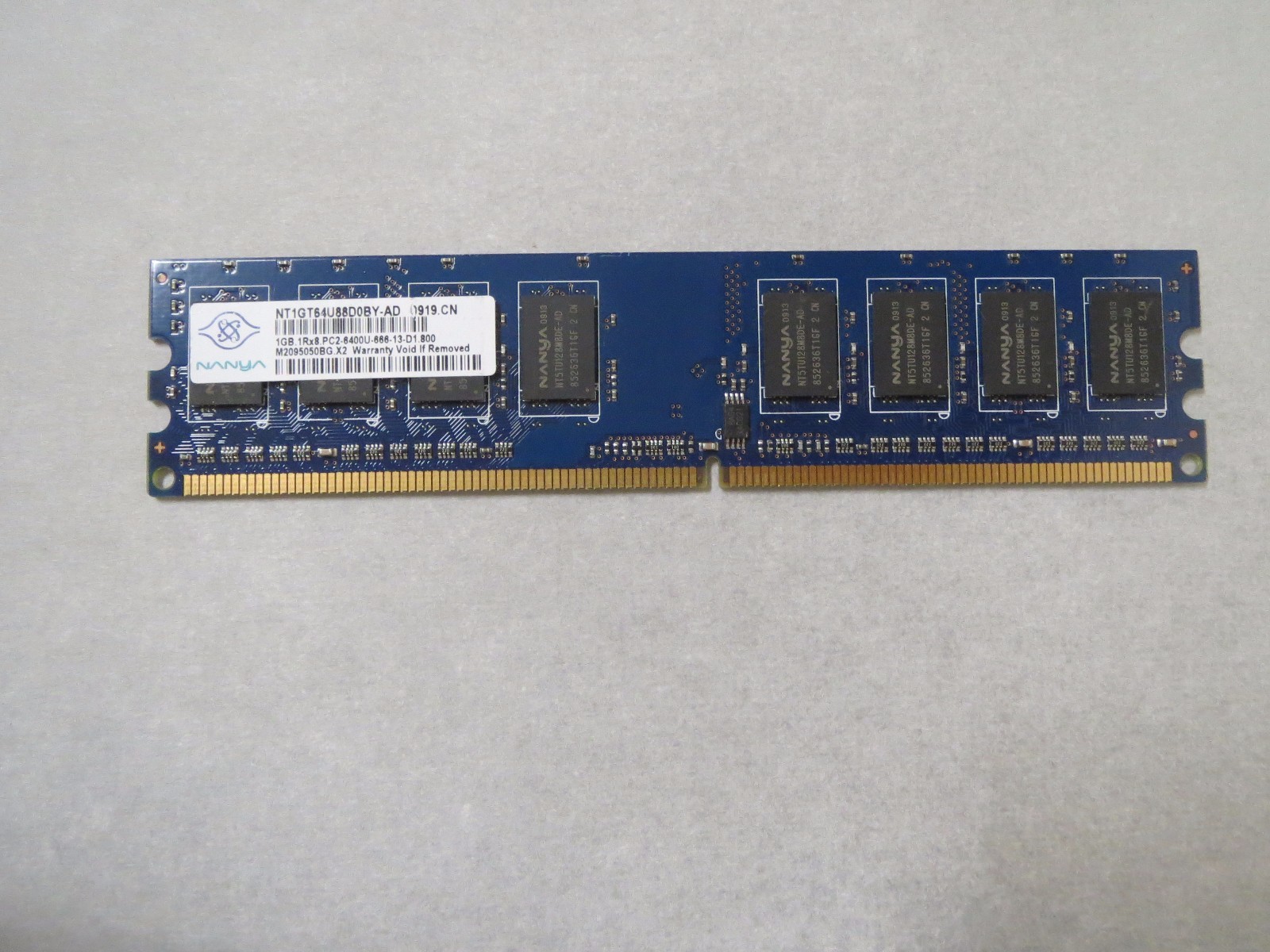 LOT OF 6 NANYA / RAMAXEL 1 GB 1RX8 PC2-6400U-666-13  404574-888 MEMORY RAM