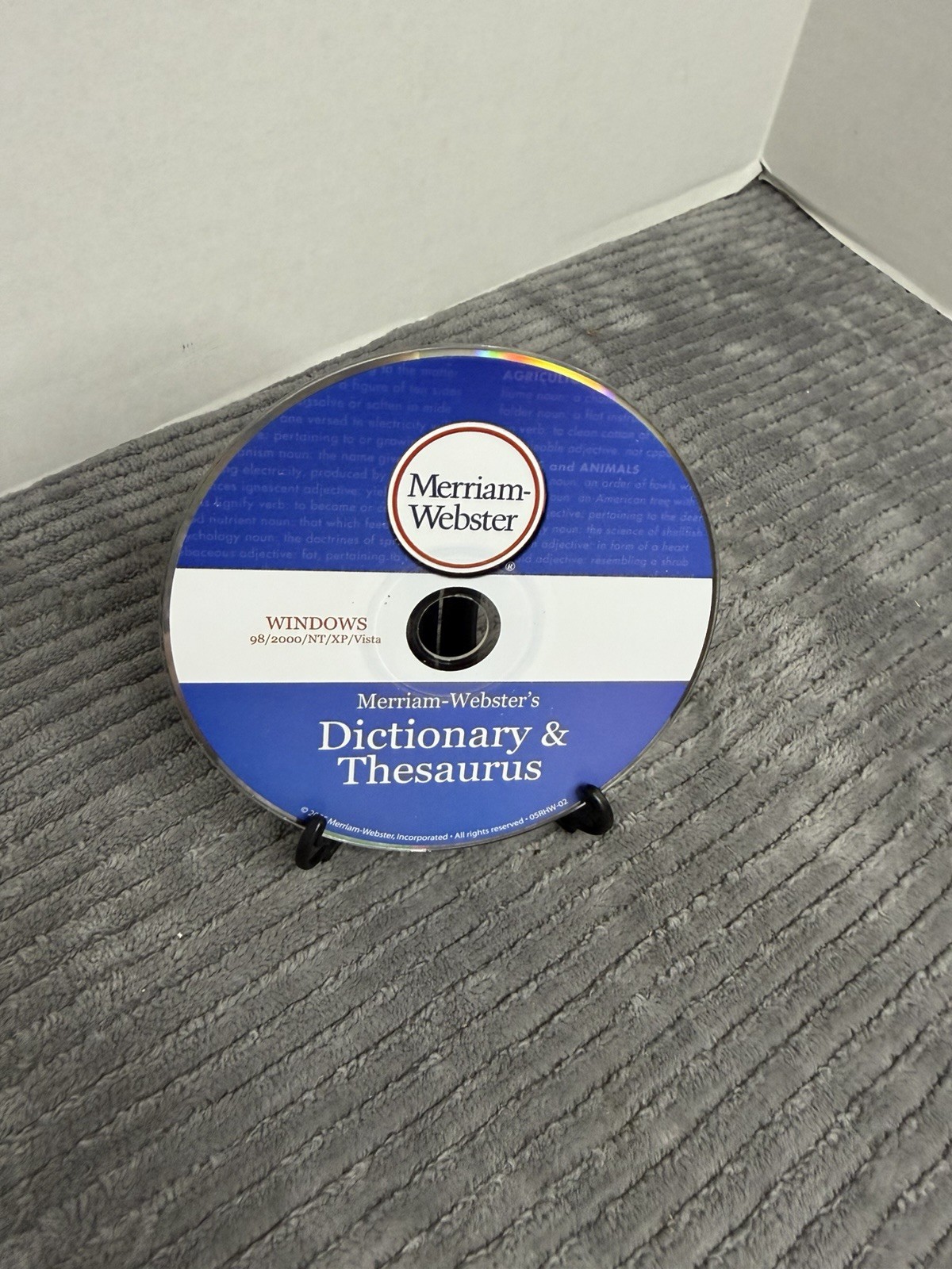 Merriam Webster Dictionary And Thesaurus PC CD Rom Software-RARE-