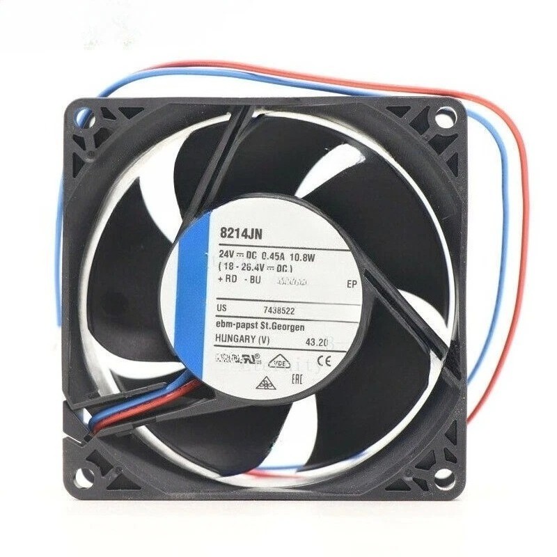 8214JN Axial Fan 24V 10.8W 0.45A 80*80*38MM Inverter Cooling Fan 2-Wire
