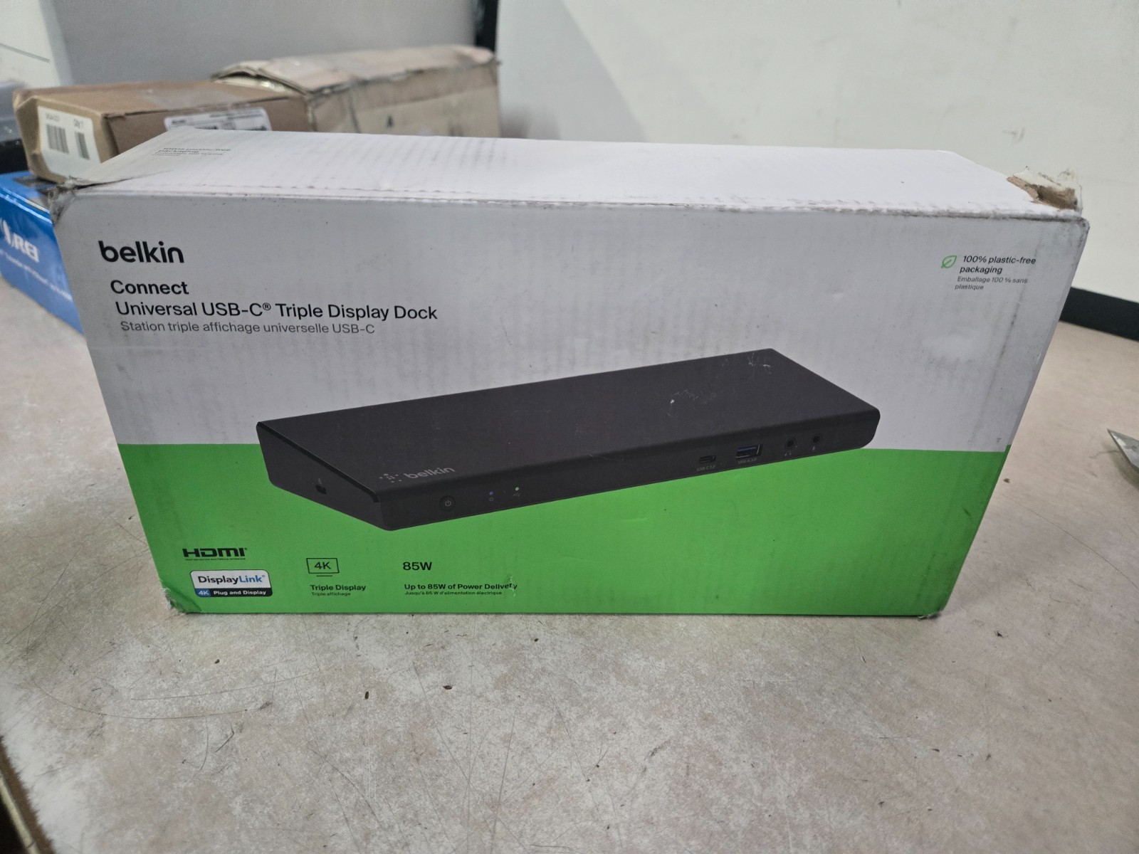 SEALED BELKIN INC007 Universal USB-C 4K Triple Display Dock 85 Watts Black