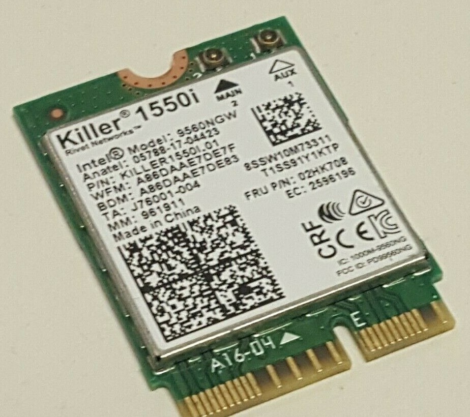 Killer 1550i.01 Intel Dual Band Wireless-AC 9560 abgn+ac BT NGFF Lenovo 02HK708