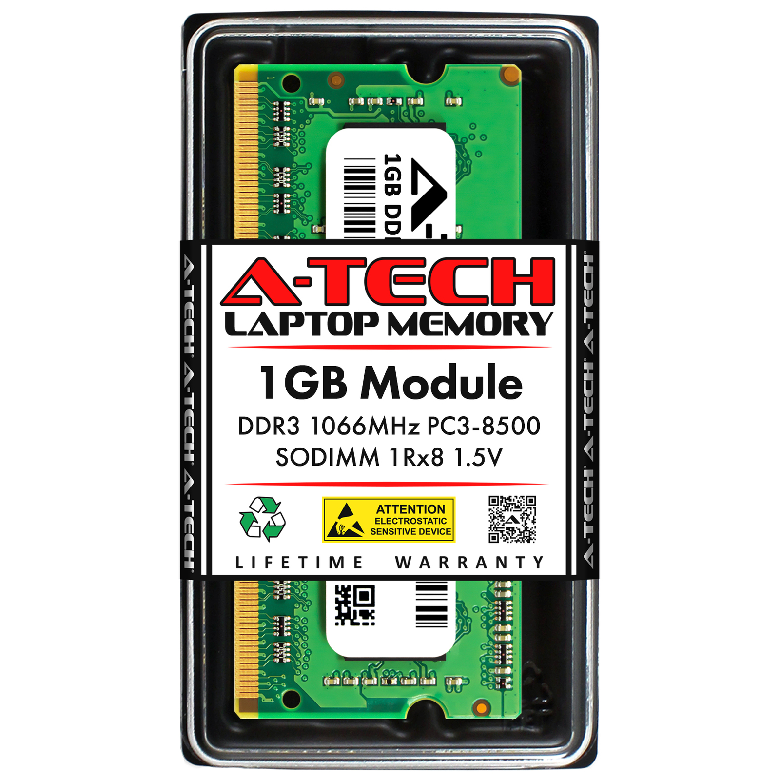 1GB DDR3 PC3-8500 SODIMM (Replacement for Samsung M471B2873EH1-CF8) Memory RAM