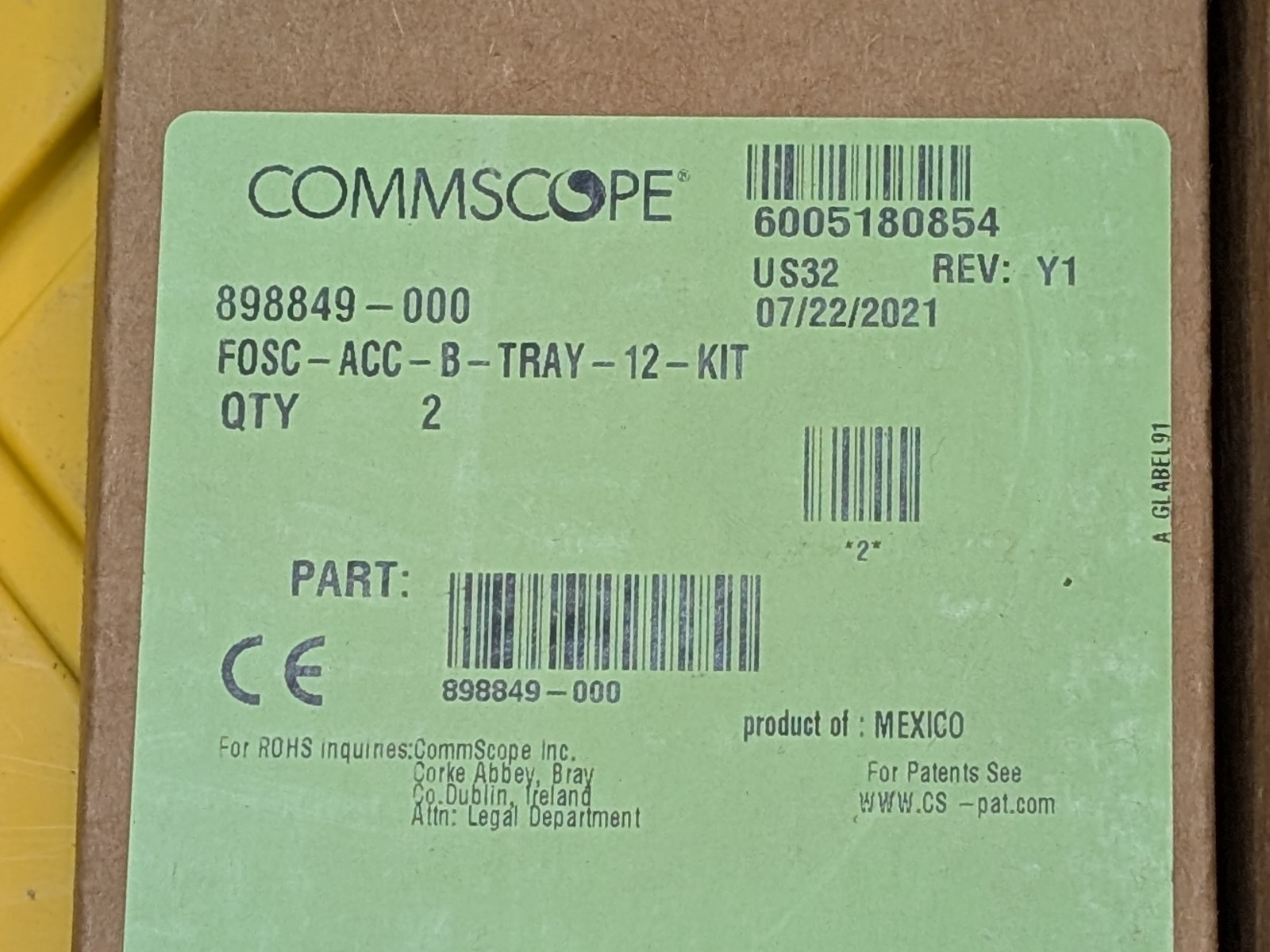 Commscope 898849-000 | FOSC-ACC-B-TRAY-12-KIT QTY:6