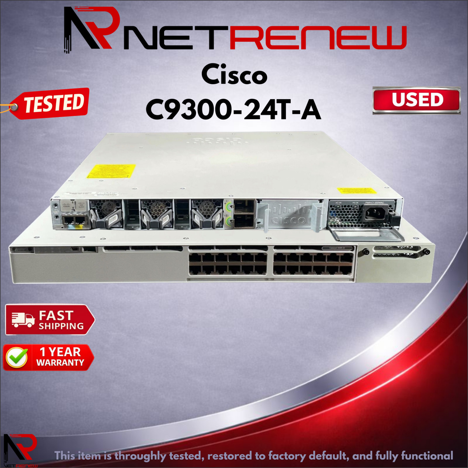 Cisco  C9300-24T-A Catalyst Ethernet Switch   24 Ports
